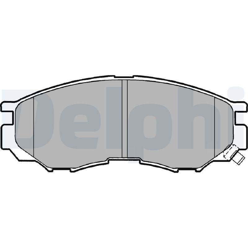 Delphi LP1010 Front Brake Pad Mitsubishi L200 96-07 L300 95- (with Connector)