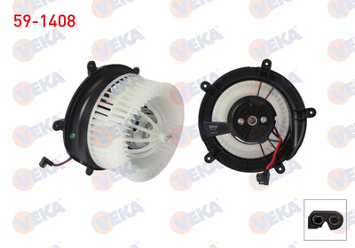 Veka 59-1408 Heater Motor BMW 7 Series (E65) 2001-2009 — Heater & Blower