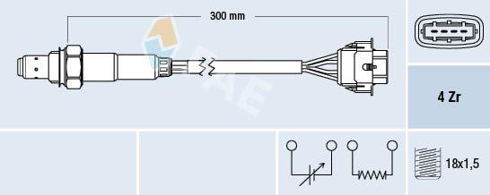 FAE 77246 Lambda Sensor Astra G Vectra B 1.8 16V Z18xe