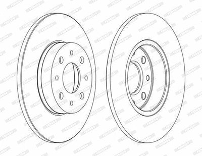 FERODO DDF1741C - Rear Brake Disc for MiTo 08 — Brake Rotors & Drums
