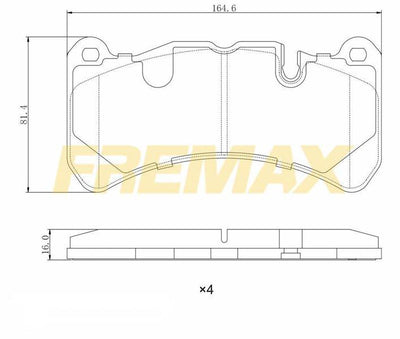 Fremax FBP-1929 Front Brake Pad (Corbon Formula) Mercedes CLK 55-63 Amg (2002-2010)