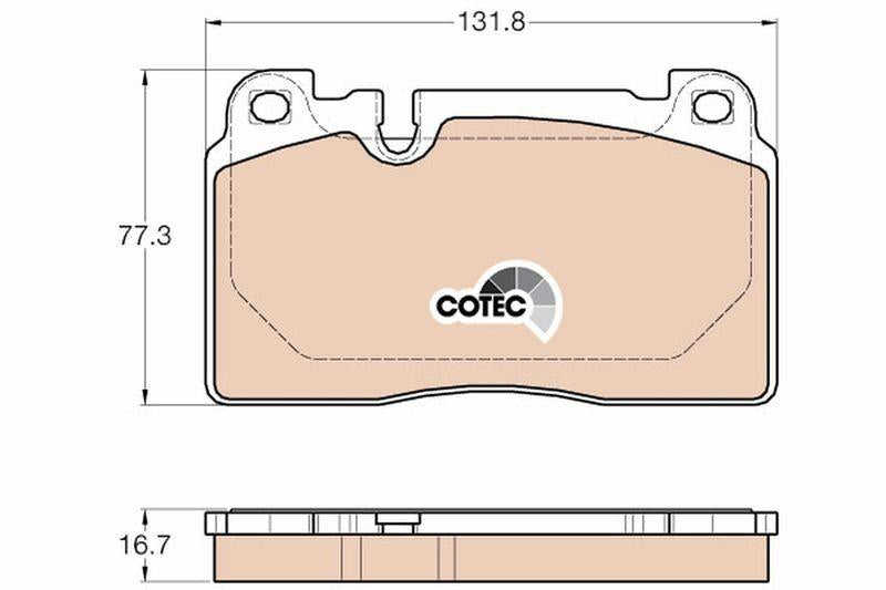 TRW GDB1974 Front Brake Pad 17mm - Compatible with Audi A6, Q5 & Porsche Macan — Brake Pads