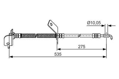 Bosch 1987481415 Brake Hose Front Right 08- i30-Ceed