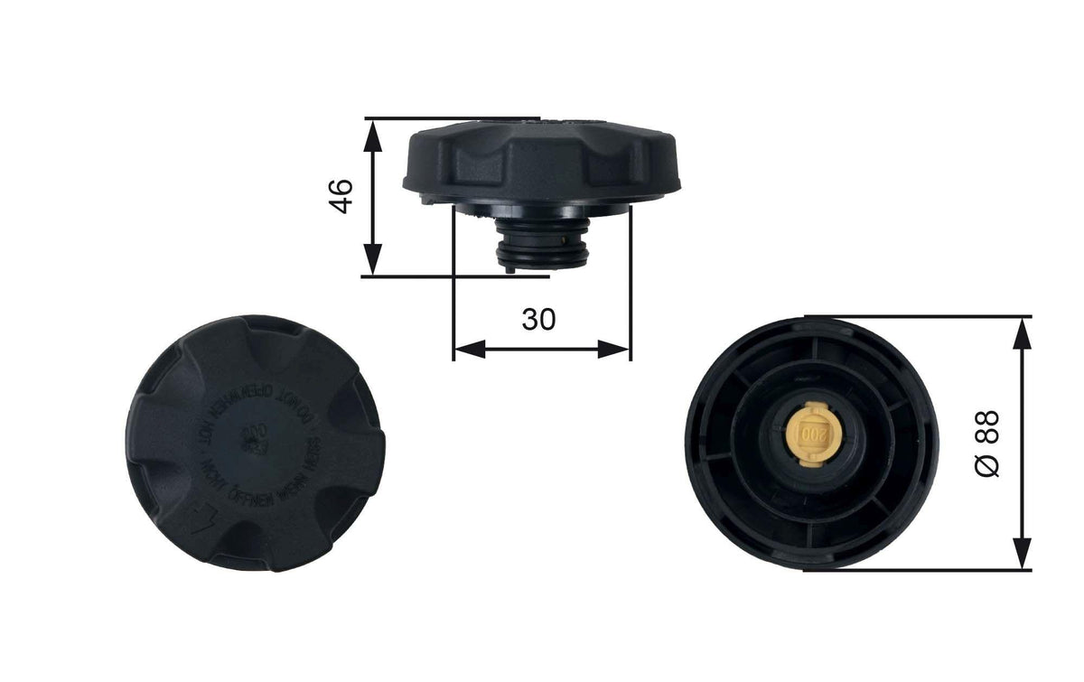 Gates RC248 Expansion Kavanoz Cover 04-5-Series (E60-E61-F10-F11) 7-Series (F01-F02-F03-F04) X5 (E70) X6 (E71-E72)