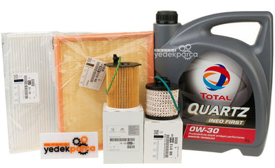 Citroen C-Elyse 1.6 BlueHDi Periodic Oil Service Filter Set with Engine Oil Gen — Auto Parts Hall, Maintenance & Service Kits