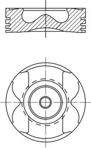 mahle piston 0052202 front view, mahle piston 0052202 side view, mahle piston 0052202 technical specifications MAHLE Piston 0052202 - 0.50mm (Om642.9 Compatible) | For W203, W204, W211, W164, W221 MAHLE Piston 0052202 - 0.50mm for OM642.9 Engines mahle, piston, automotive, engine-parts, mechanics, car-enthusiasts, engine, performance-parts, engine-repair, ai-generated