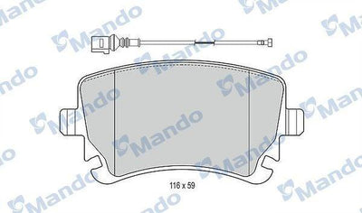 Mando MBF015207 Brake Pad Rear 03 T.Porter.T5 + Fs ECE R90 Approved — Brake Pads