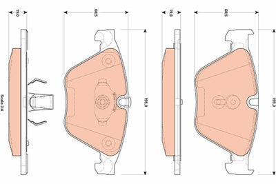 TRW GDB1854 Brake Pads Front Compatible with BMW F10