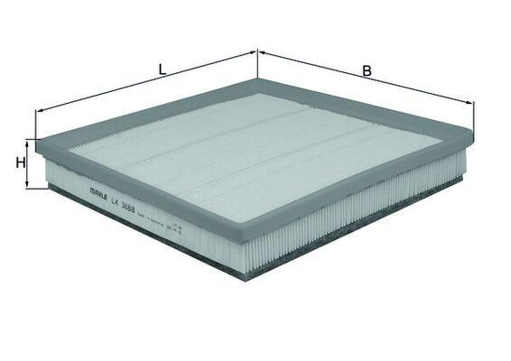 Mahle LX3888 Air Filter Astra J 1.4/1.6/2.0 CDTi Turbo 09-; Cruze 1.6/2.0 CDI 09- — Air & Cabin Filters