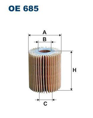 Filtron OE685 Oil Filter Corolla-Avensis-Rav4-Auris-Verso 2.0-2.2 D-4D