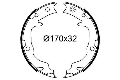 Valeo 564241 Parking Brake Shoe Chrysler Sebring (Js) 2.0 Crd 07-10 Lancer 08-16 Asx 10-Outlander 0 — Brake Cables & Hardware