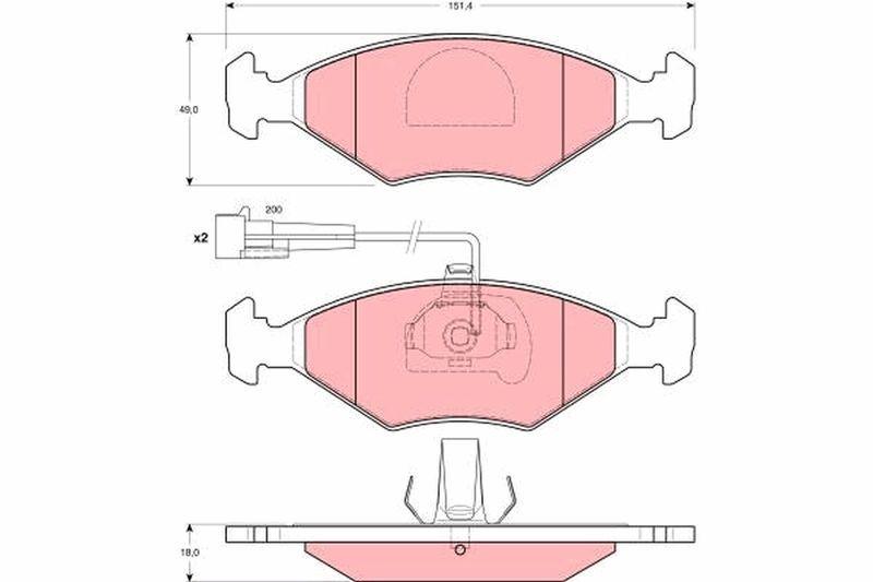 TRW GDB1340 Front Brake Pad Set - Enhance Your Palio's Performance — Brake Pads