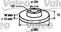 Valeo 187152 Rear Brake Disc Mirror Transit V347 2,2 TDCi / 2,4Tdci / 3,2 TDCi 06-14 A,Ceker + ABS Li | 1 Piece