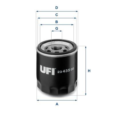 Ufi 23.435.00 Oil Filter Polo-Fabia 1.4 — Oil Filters