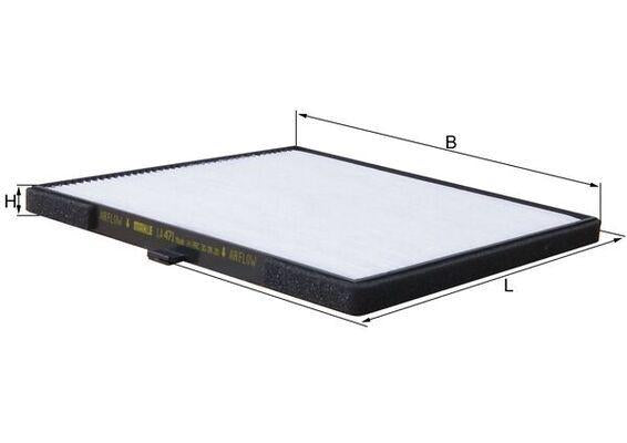 Mahle LA471 Cabin Air Filter Hyundai i10 1.0 / 1.1 / 1.2 08-13, Kia Picanto 1.0 / 1.1 04 = >