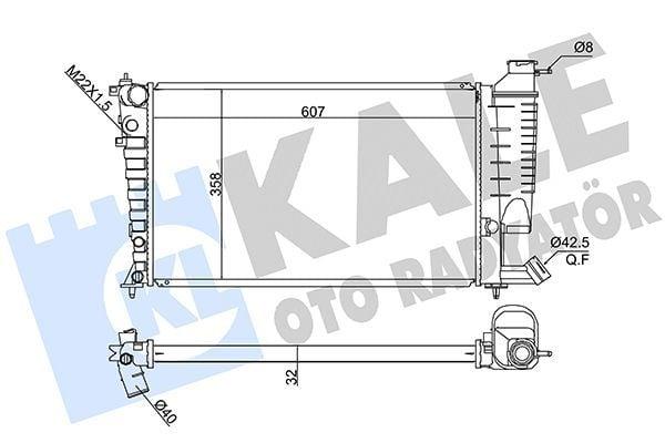 KALE 351875 Radiator for 95-02 Pt.306 Xsara - Durable Aluminum & Plastic — Radiators & Fans