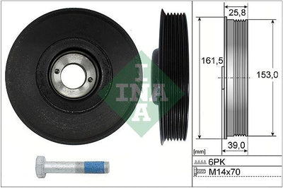 INA 544003920 Crankshaft Pulley Partner / Berlingo 1.9 Dw8 99 — Pulleys & Tensioners