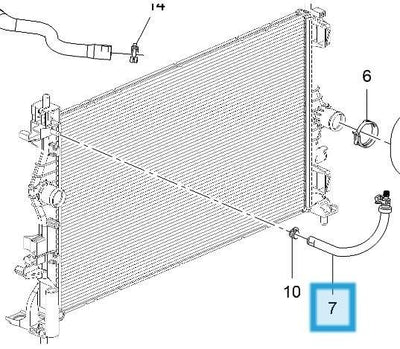 Opel Corsa E 1.2 / 1.4 Radiator Air Intake Hose - Original Compatible Part for Automatic Transmission