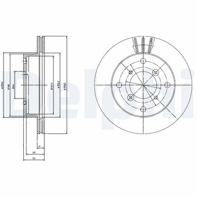 Delphi BG2645 Brake Disc Front Justy 95-03 / Alto 95-07 / Swift SF310 90-01 Air 231mm — Brake Rotors & Drums