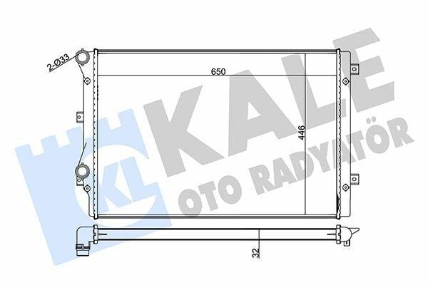 KALE 367600 Aluminum Radiator for 2005 Golf, Jetta and 3 more models — Radiators & Fans