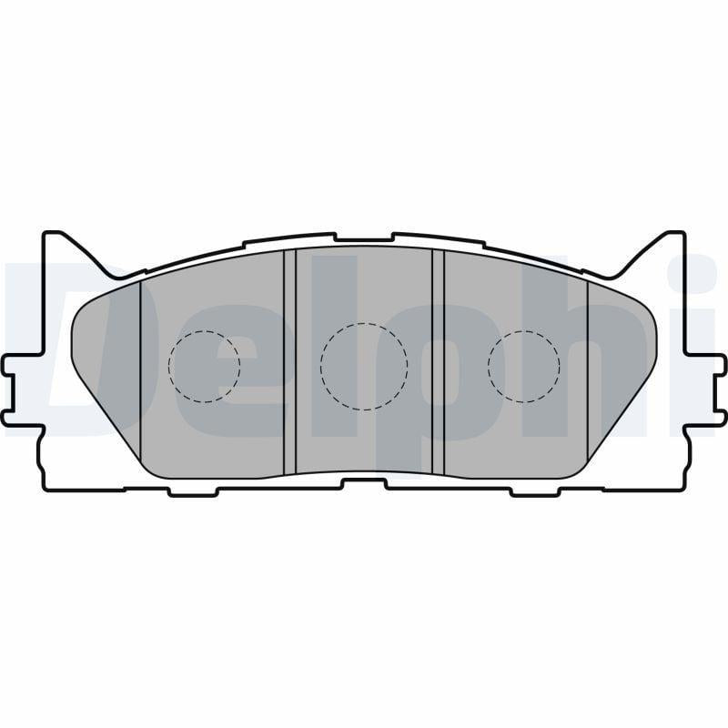 Delphi LP2169 Brake Pads - Low-Metallic Material for Toyota Camry 2006-2011