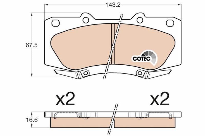 TRW Brake Pad for Hilux VII Pickup — Brake Pads