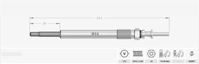 MGA 10081 Glow Plug (Opel: Astra G-Vectra B 2.0DI-DTi) — Coils & Plugs