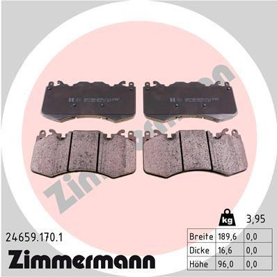 Zimmermann 24659.170.1 Brake Pad Set — Brake Pads
