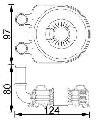 Mahle CLC193000S Oil Cooler Peugeot Partner 307 406 407 Citroen Berlingo Xsara 1.9D 2.0 16V — Oil System