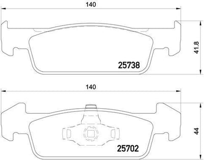 Brembo P68060 Brake Pad Front Renault Sandero II Symbol II 1.2 16V D4f — Brake Pads