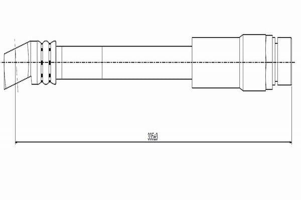 CAVO Brake Hose Front Astra F 1991-2005 Vectra A 1988-1995 - 2 — Brake Hydraulics