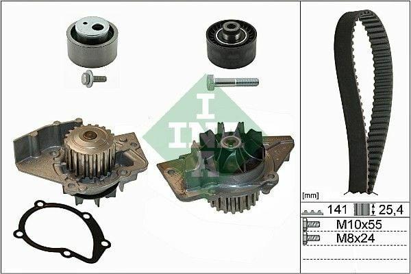 INA 530047030 - Timing Belt Set with Water Pump for Boxer II, Jumper II and 6 more models — Water Pump & Thermostat