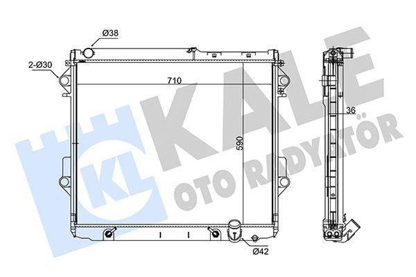 KALE Radiator 12-Land Cruiser 4.5 D4-D - Durable Aluminum and Plastic Construction — Radiators & Fans