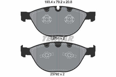 Textar 2379101 Brake Pad E-65-66 Front 60 / 61 / 63 / 64 M5 / M6 — Brake Pads