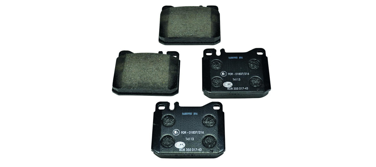 Hella 8DB355017-431 Brake Pad Front W123 80 > 85 C123 77 > 85 W126 85 > 91 C126 85 > 91 R107 80 > 85 — Brake Pads