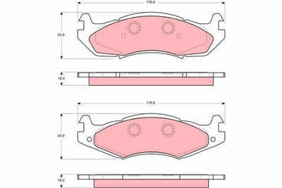 TRW GDB1207 Brake Pad Front Cherokee 4.0 / 2.1 TD 84- — Brake Pads