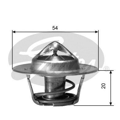 Gates TH00182G2 Thermostat 82°C Renault Flash R11 87> — Water Pump & Thermostat