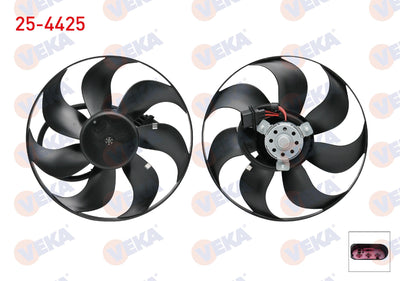 Veka 25-4425 Fan Motor (Motor + Pervane) Water Radiator Volkswagen Golf IV (1J1) 1.6i 1997-2005 — Motors, Pumps & Antennas