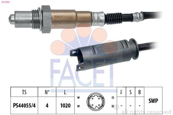 Facet 10.7255 Oxygen Sensor BMW M54 E60/E61/E65/E66/E67/E83/E85/E46/E39 520i 328i 328Ci — Oxygen & Air-Fuel