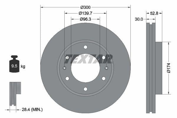 TEXTAR 92203800 Disc Brake Pro - 2 Pieces — Brake Rotors & Drums