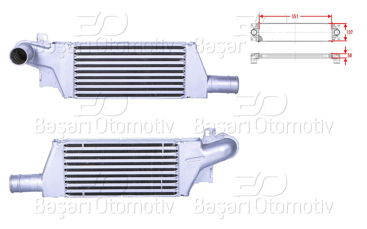 Wisco 2113727-00 Turbo Radiator (Intercooler) 551X137x50 Opel Corsa C Y17dt 02 > — Radiators & Fans