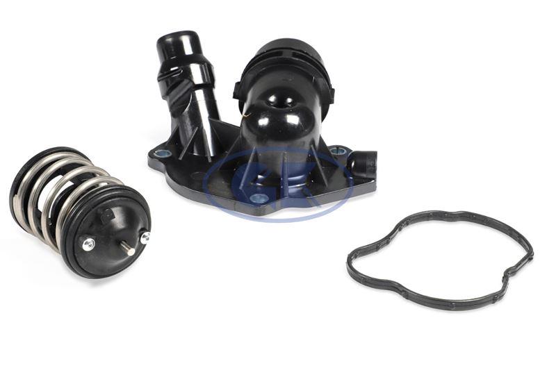 GK 701058 BMW F01-F10-F15-F25 N57 Thermostat Cover + Thermostat 11518516206 — Water Pump & Thermostat