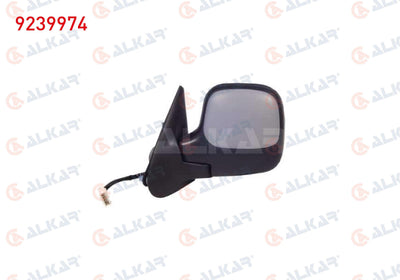 Alkar 9239974 Outer Rear View Mirror Left Electric Heated Primed 5 Pin Citroen Berlingo 1996-2011 / Peugeot Partner — Mirrors