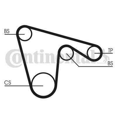 CONTINENTAL CTAM CT970 Timing Belt (Alfa: 2.0 145 95-01 / 146 95-01 / 147 01-10 / 156 95-06 / 166 98-07) — Belts