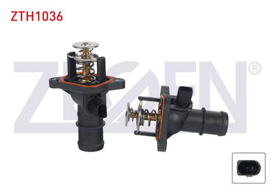 Zegen ZTH1036 Thermostat Complete with Switch 105 C Audi A3 1.6 1996-2003 / Seat Leon 1.6 1999-2006 — Water Pump & Thermostat