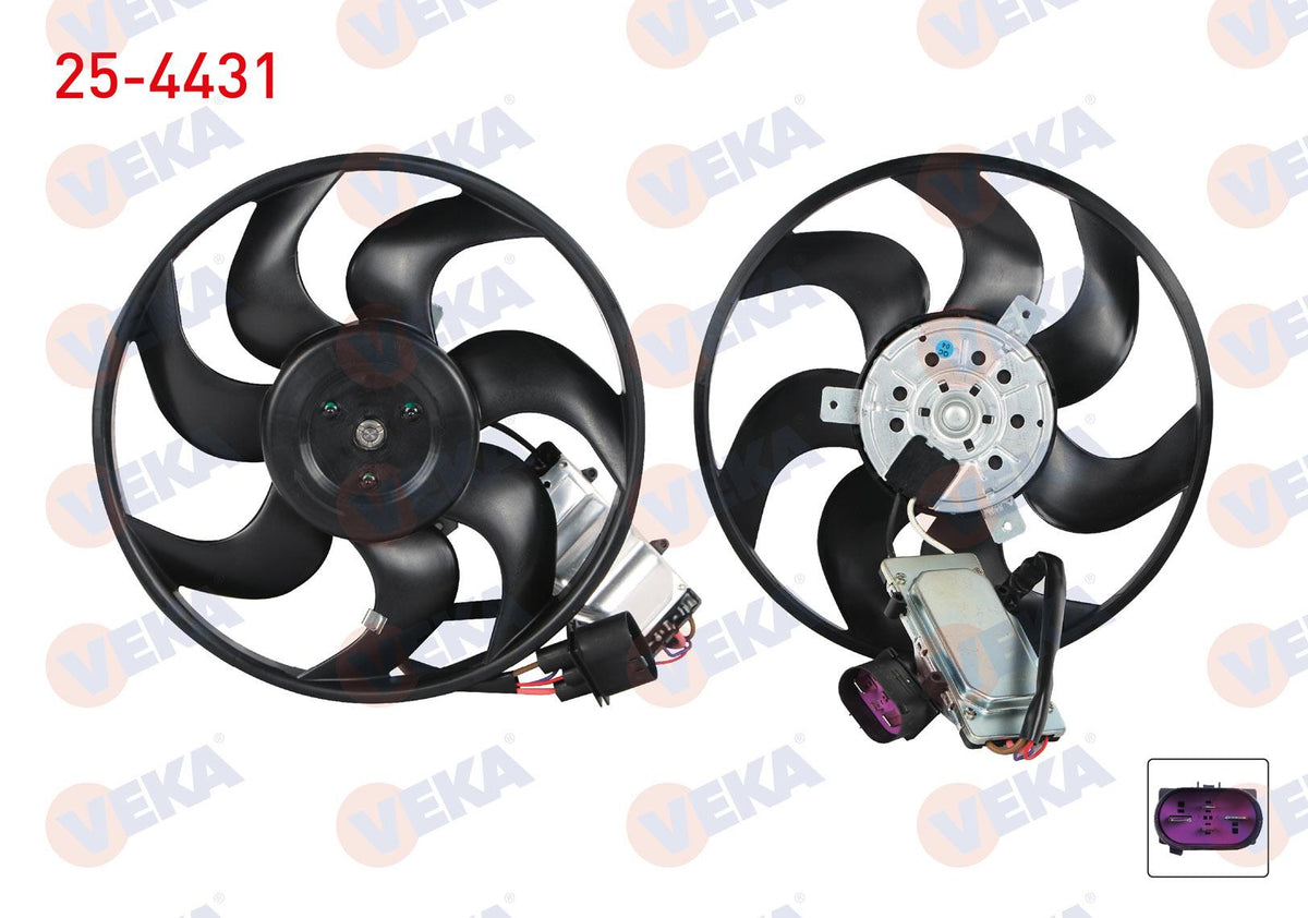 Veka 25-4431 Fan Motor Left Volkswagen Touareg 2.5 R5 TDI 3.0 TDI 2002-2010 / Porsche Cayenne 3.0 — Motors, Pumps & Antennas