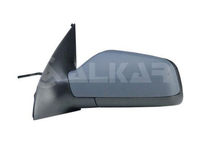 Alkar 6101437 Outer Rear View Mirror Left Mechanical Primed Aspheric Opel Astra G 1998-2004 — Mirrors