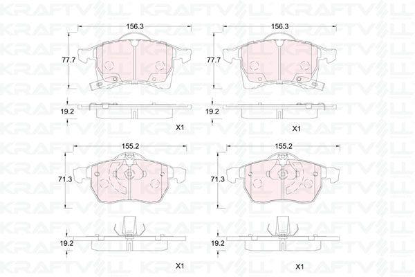 Kraftvoll 07010386 Front Brake Pad Astra G Corsa C Zafira B — Brake Pads