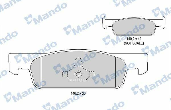 MANDO MBF015282 Brake Pads - Clio IV, Logan, Sandero