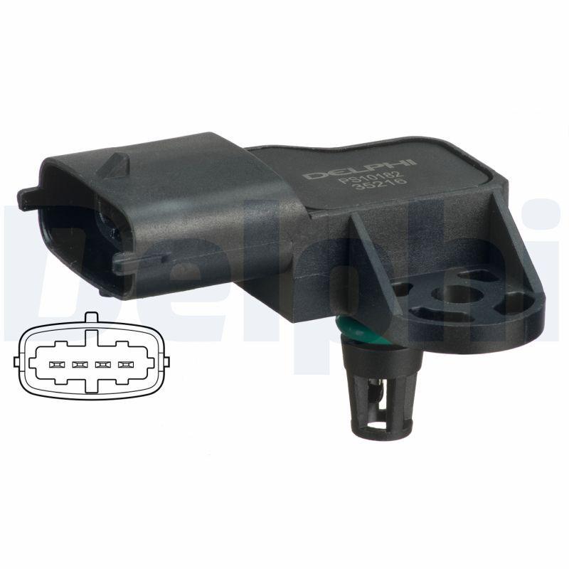 Delphi PS10182 Intake Pipe Pressure Sensor (Fiat: Doblo 1.4 10 -) — Vehicle Sensors & Switches